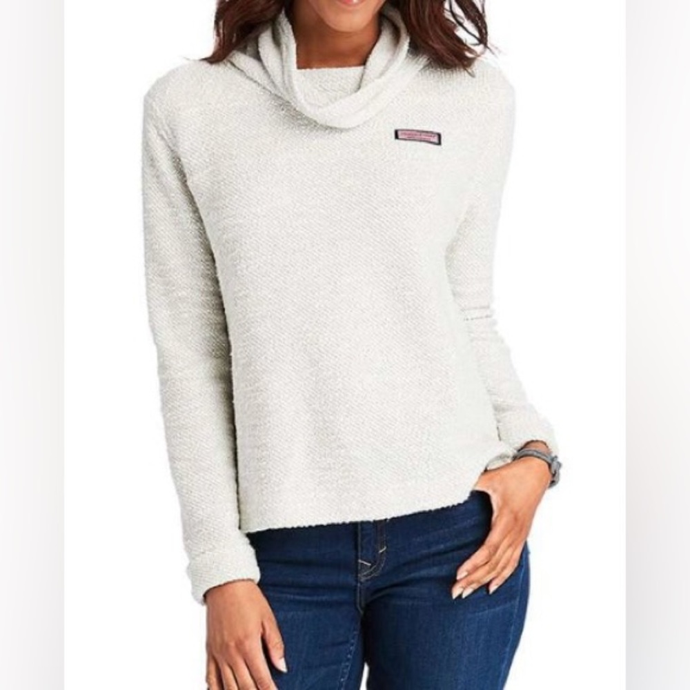 Vineyard Vines Women’s Sz‎ L Bonfire Relaxed Funnel Neck Shep Shirt